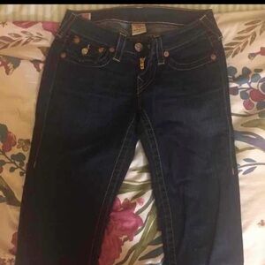 True Religion Dark Indigo Women's Straight Leg Jeans